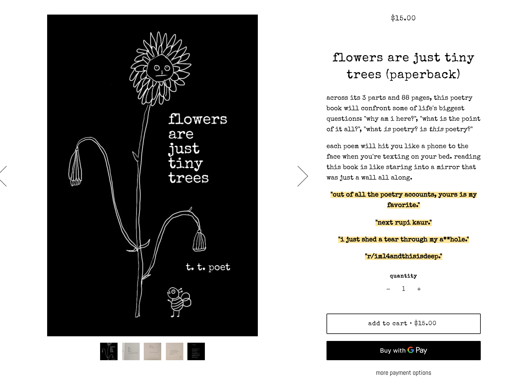 screenshot of www.thetumblrpoet.com