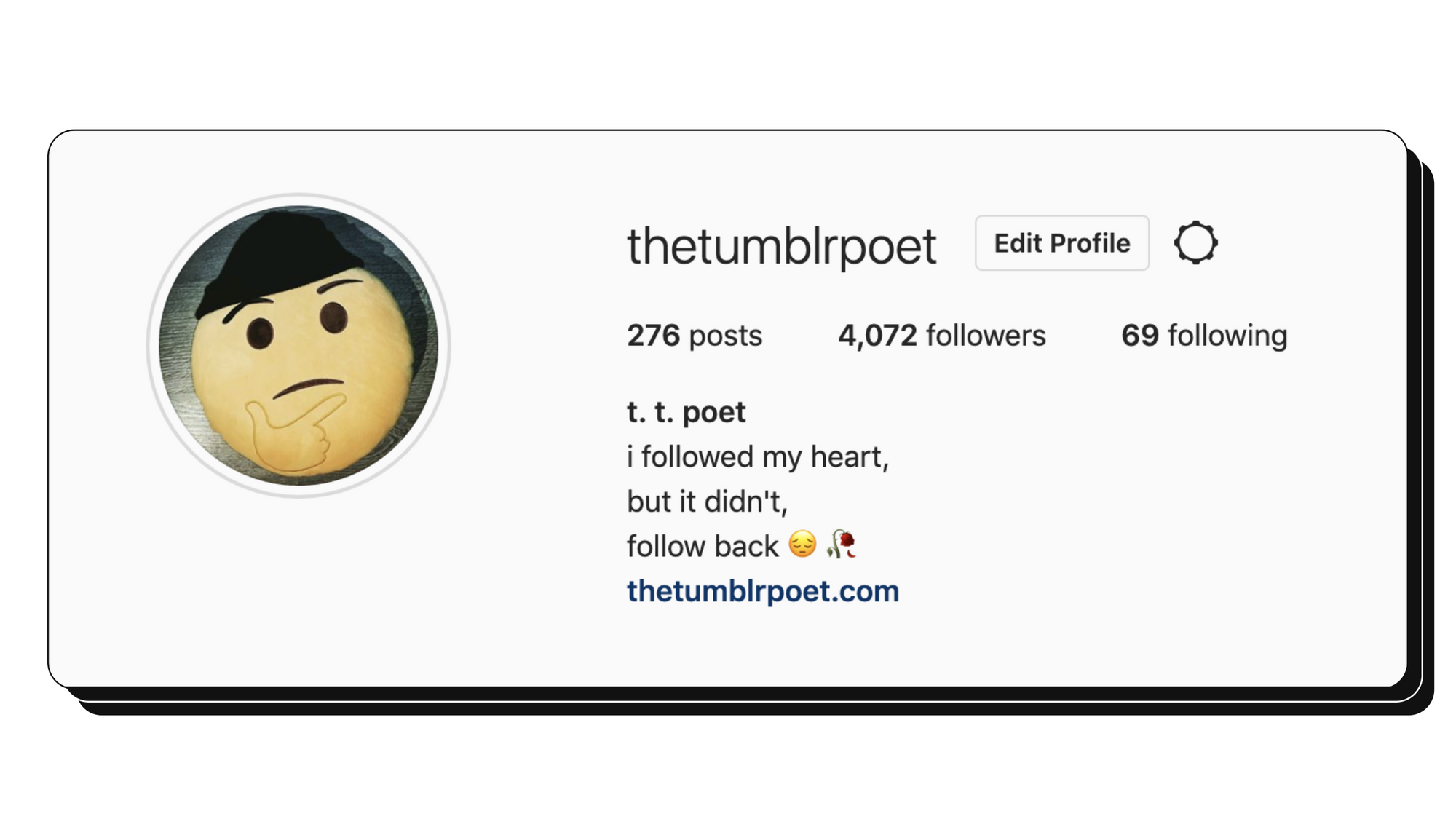 @thretumblrpoet Instagram profile and bio