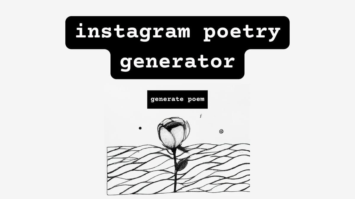 Poem Generator built with AI